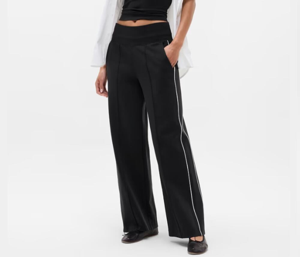 Athleta Venice High Rise Track Stripe Wide Leg Pant NWT Size L